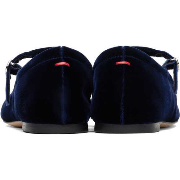 AEYDE Navy Uma Velvet Mary-Jane Ballerina Flats. Sz: EU39/US 8.0 - Picture 2 of 12